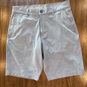 RVCA Men's Tailored Fit Dress Shorts Size 28 Gray Lightweight Casual Chino Look